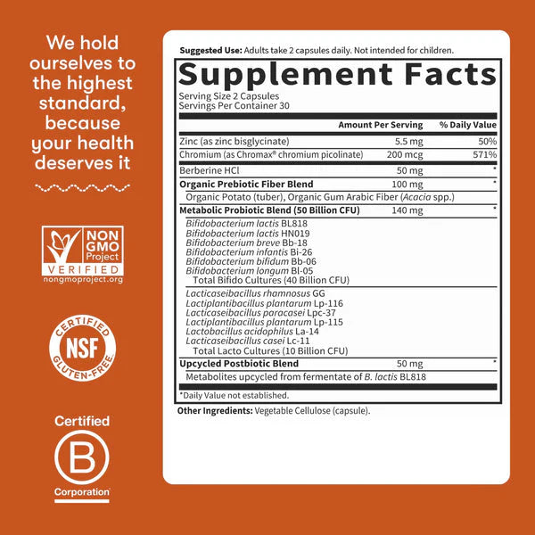 Garden of Life - Dr. Formulated Probiotics Glucose Support