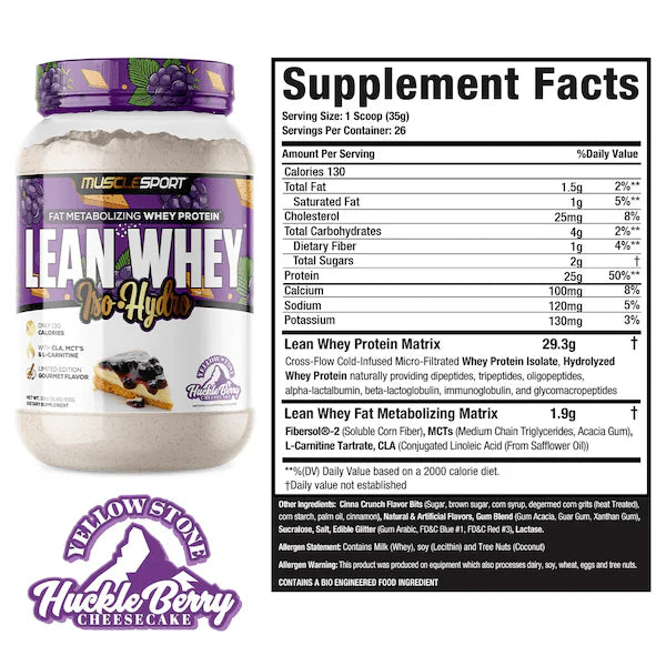 Musclesport - Lean Whey Iso Hydro Protein Powder