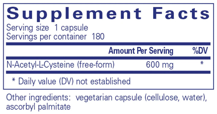 Pure Encapsulations - NAC 600mg
