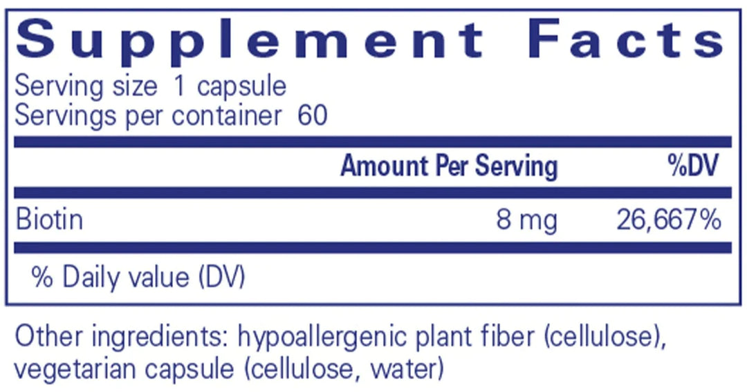 Pure Encapsulations - Biotin 8mg