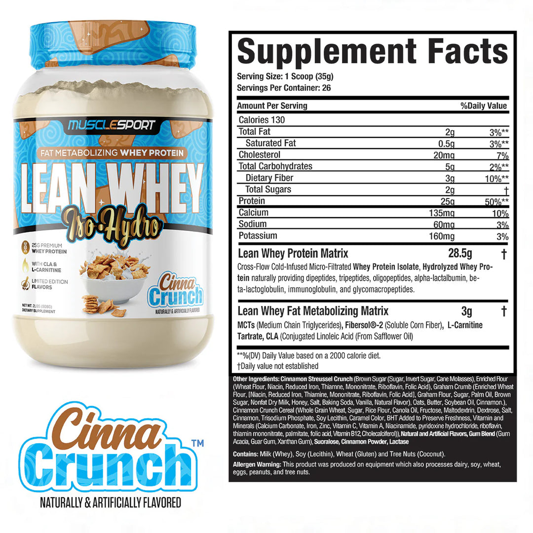 Musclesport - Lean Whey Iso Hydro Protein Powder