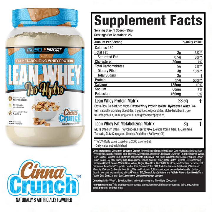 Musclesport - Lean Whey Iso Hydro Protein Powder