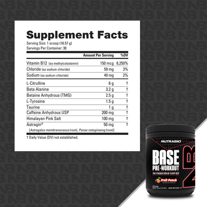 Nutrabio - Base Pre-Workout