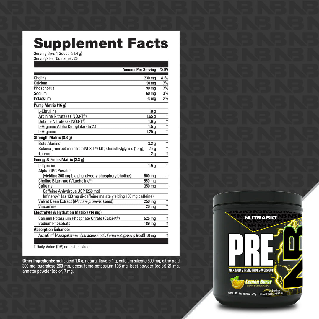 Nutrabio - PRE Workout