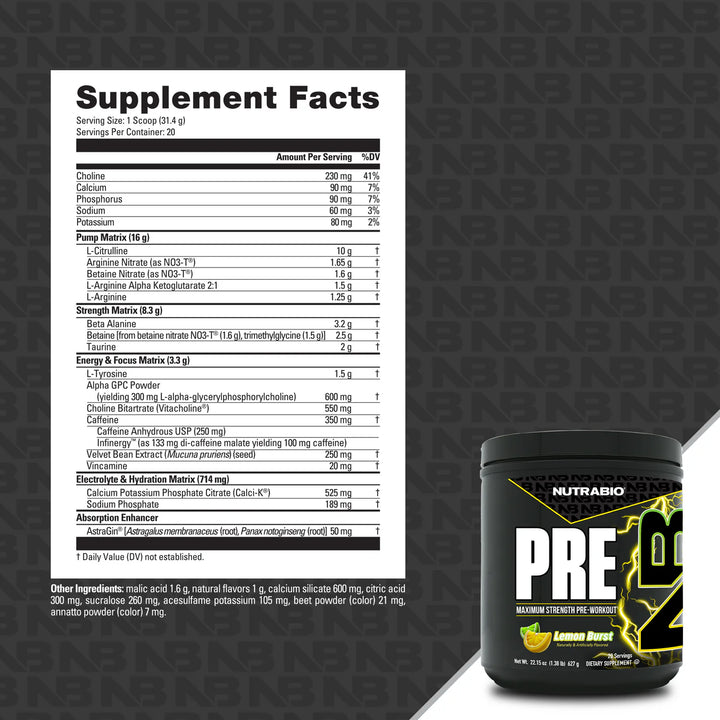 Nutrabio - PRE Workout