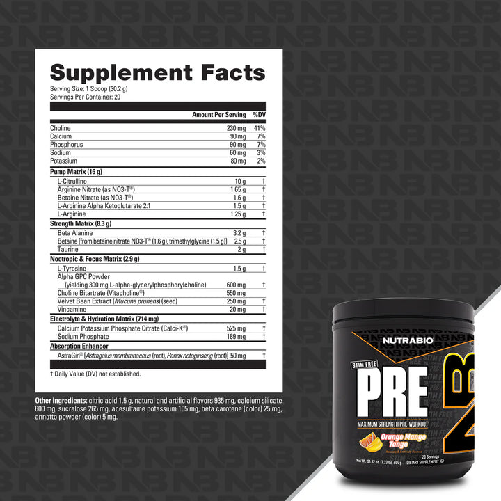 Nutrabio - PRE Workout