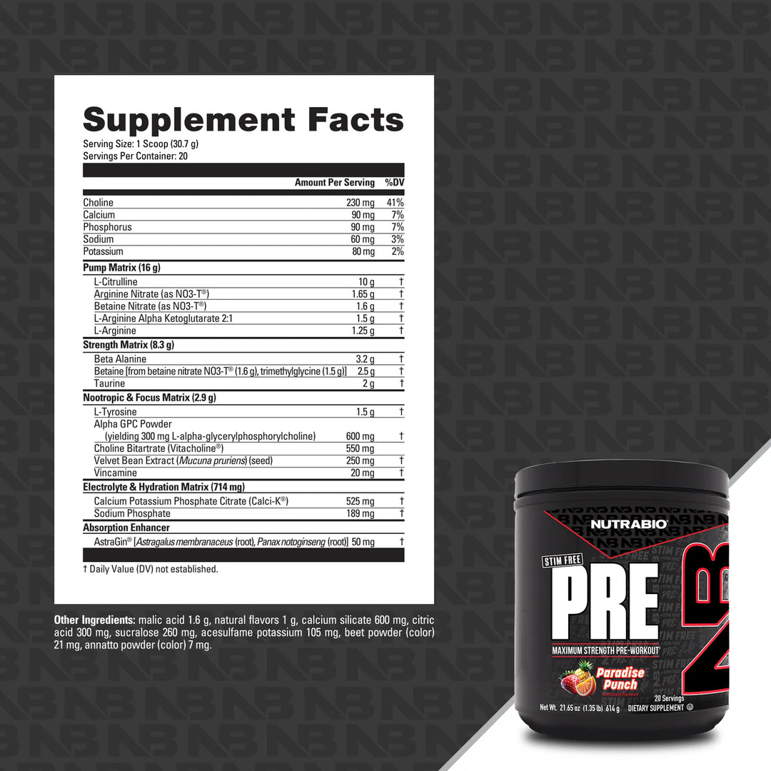 Nutrabio - PRE Workout