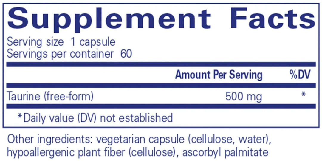 Pure Encapsulations - Taurine 500mg