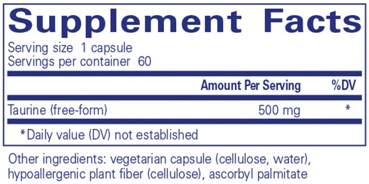 Pure Encapsulations - Taurine 500mg