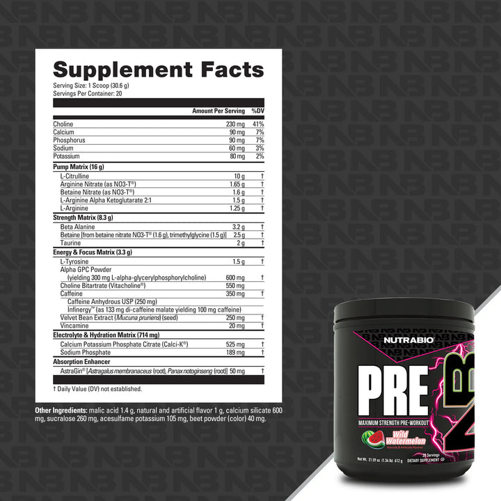 Nutrabio - PRE Workout