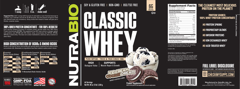 Nutrabio - Classic Whey