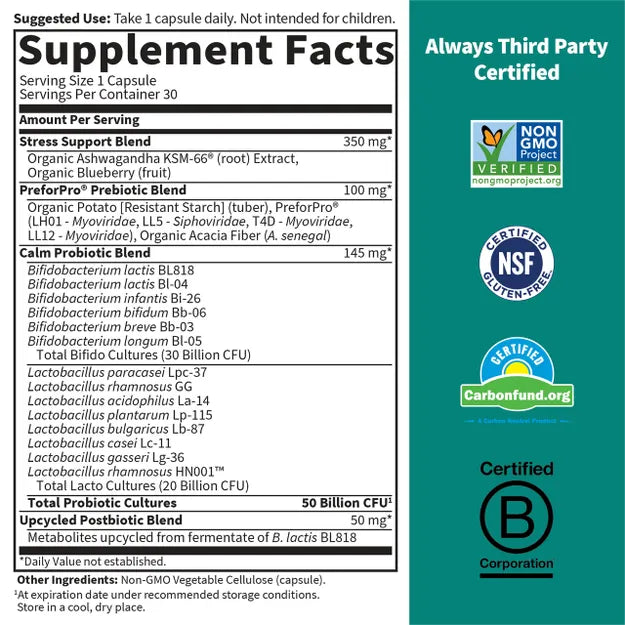 Garden of Life - Dr. Formulated Probiotics Calm† 50 Billion